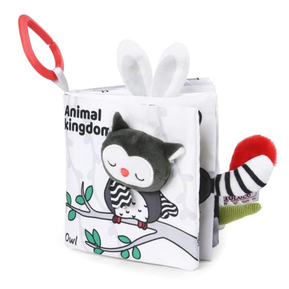 Cloth Baby Books 0-6 Months, 3D Black and White High Contrast, Washable